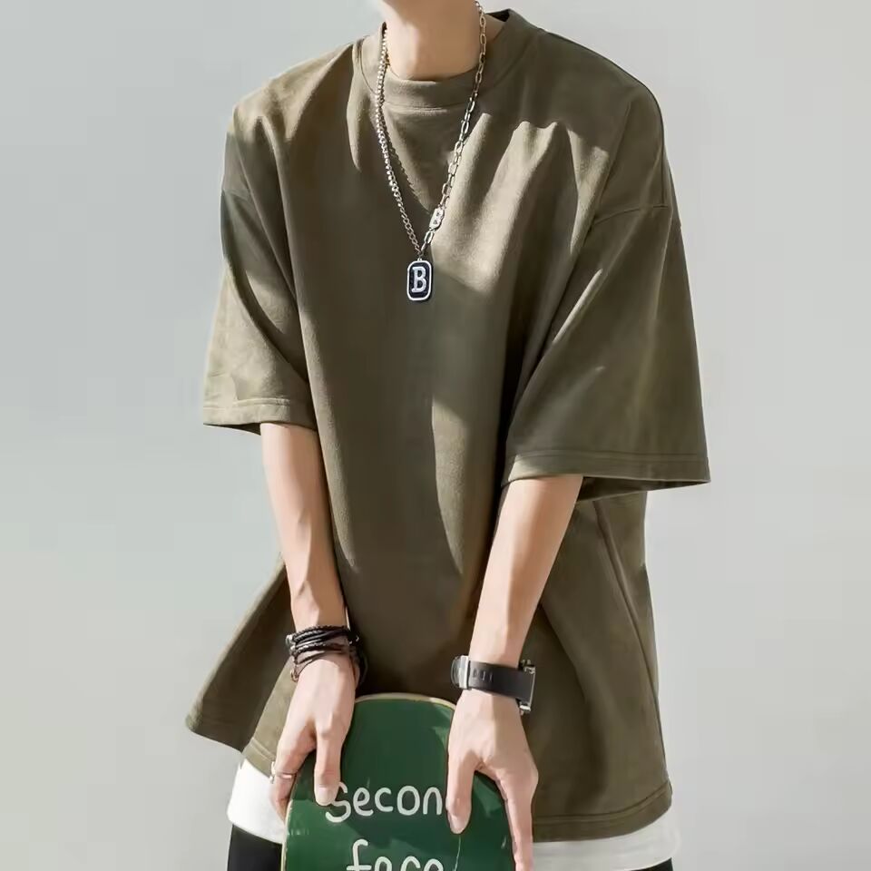2023 Summer New Solid Color Couple Casual T Shirt Men Women O-neck All-match Tee Shirt Unisex Half Sleeve Comfortable T-shirt